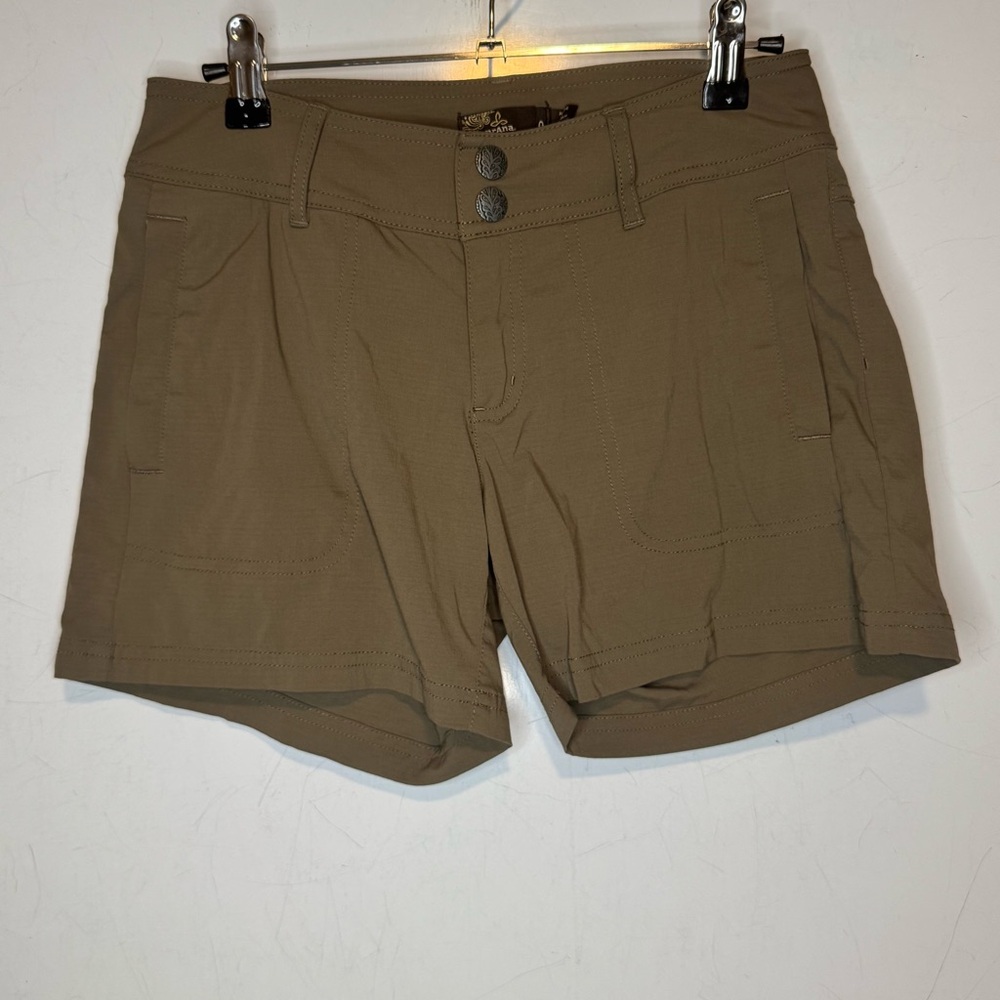 PrAna Halle Style Khaki Utility Shorts Sz 0/ activewear